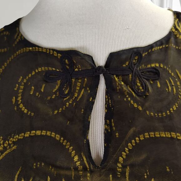 Citron Santa Monica Kimono Sleeve Top Size 4X Burnout Chiffon Phoenix Silk - Picture 4 of 16